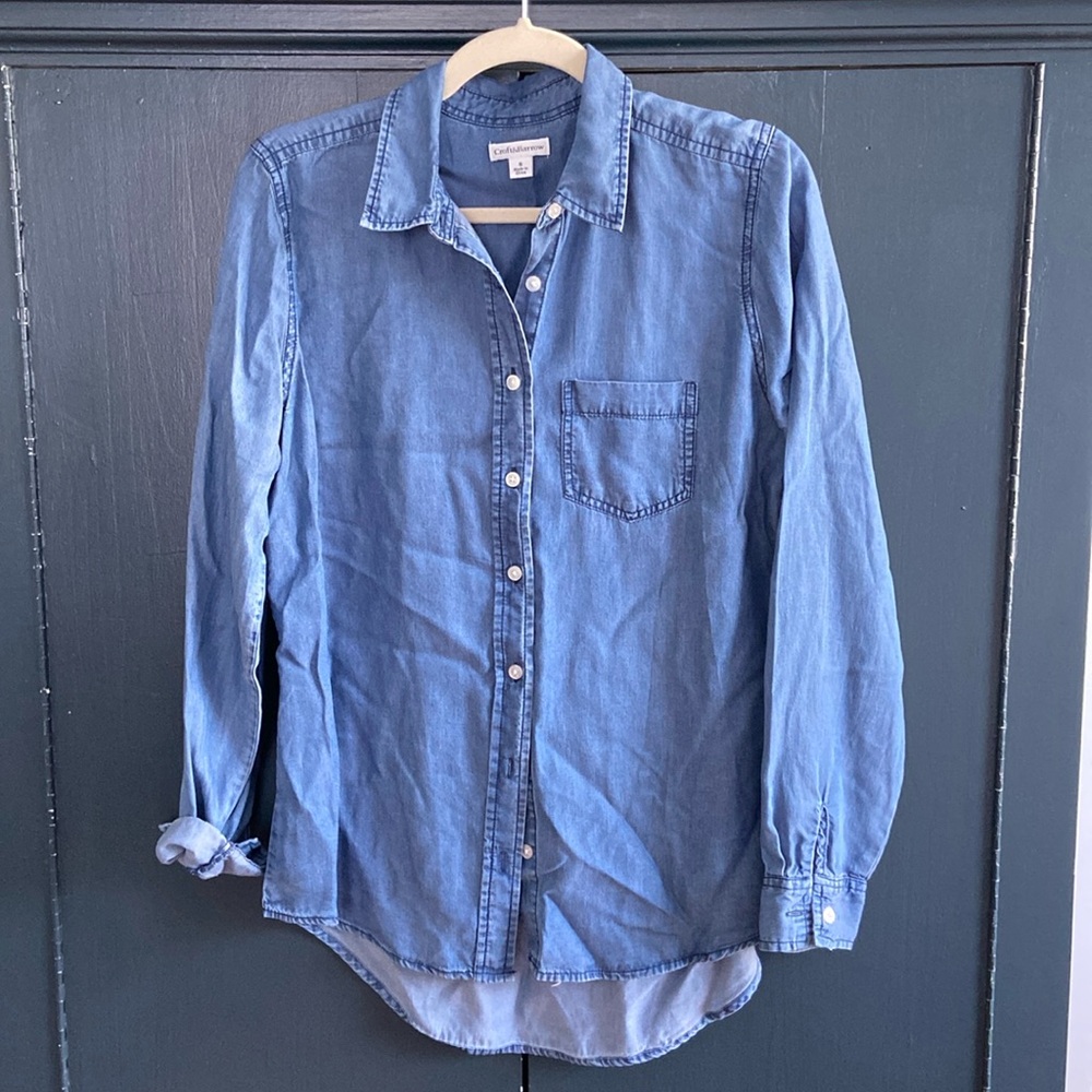 Croft & Barrow women’s button front tencel shirt size small